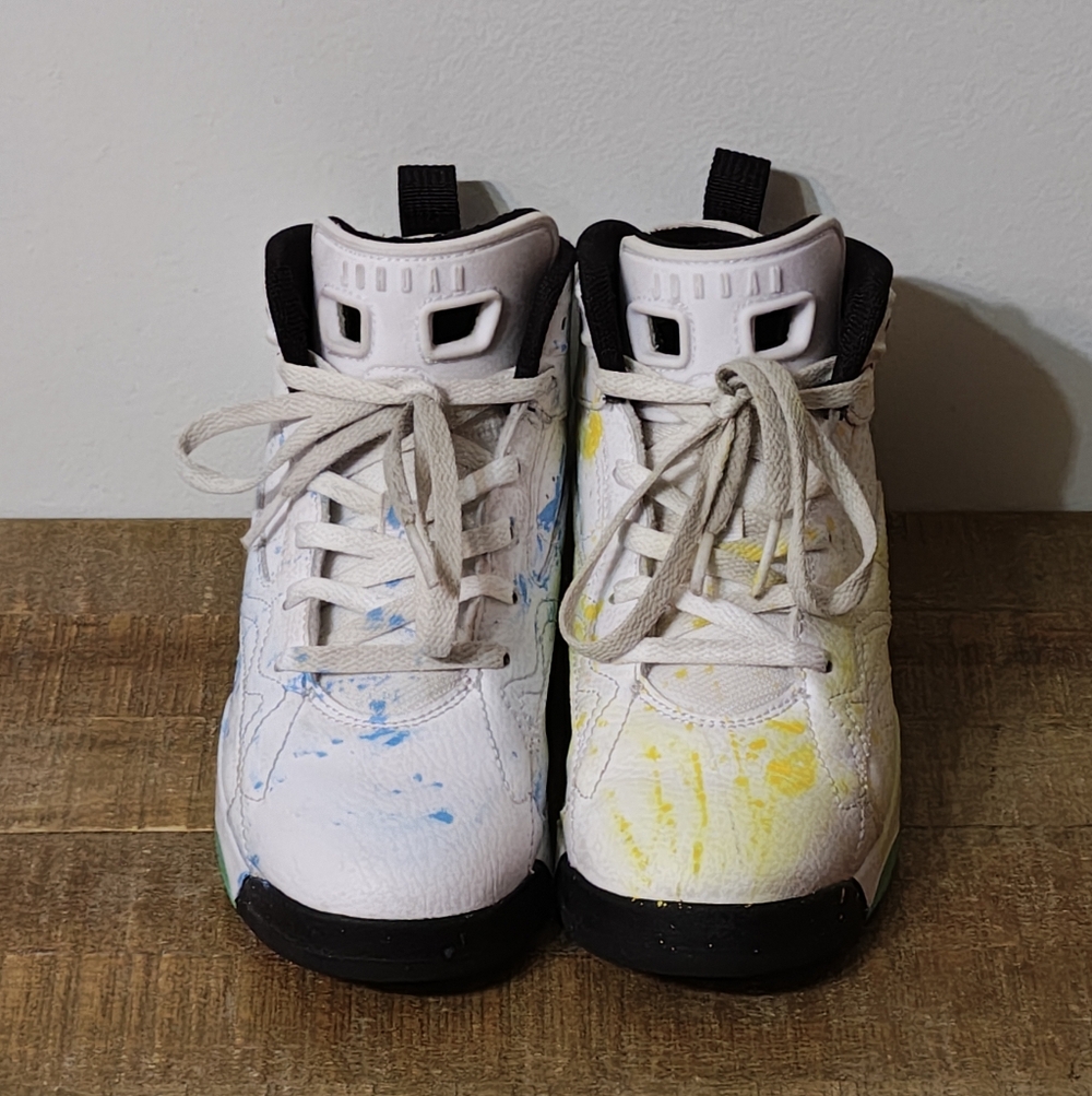 Custom Nike Jordan MVP 'Green Glow' Kid's Size 2Y
